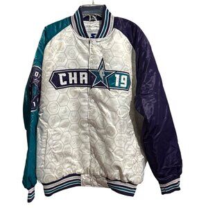Starter NBA Charlotte 2019 All-Star Game Jacket 2XL White Teal Purple